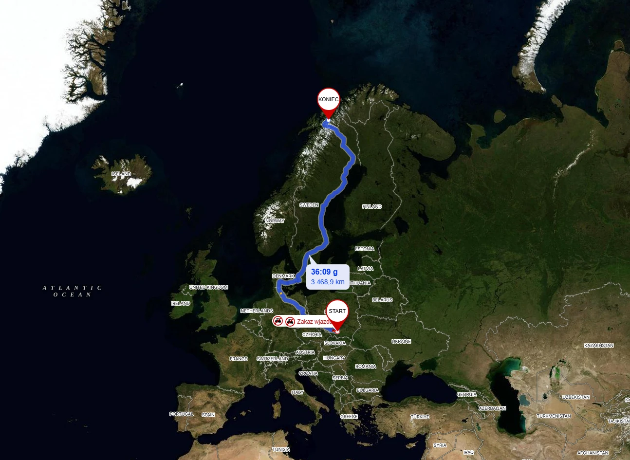 Trasa przeprowadzki z Polski do Norwegii – PewnaPrzeprowadzka.pl